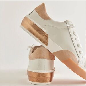 DOLCE VITA Zina shoes, White/tan, 8.5